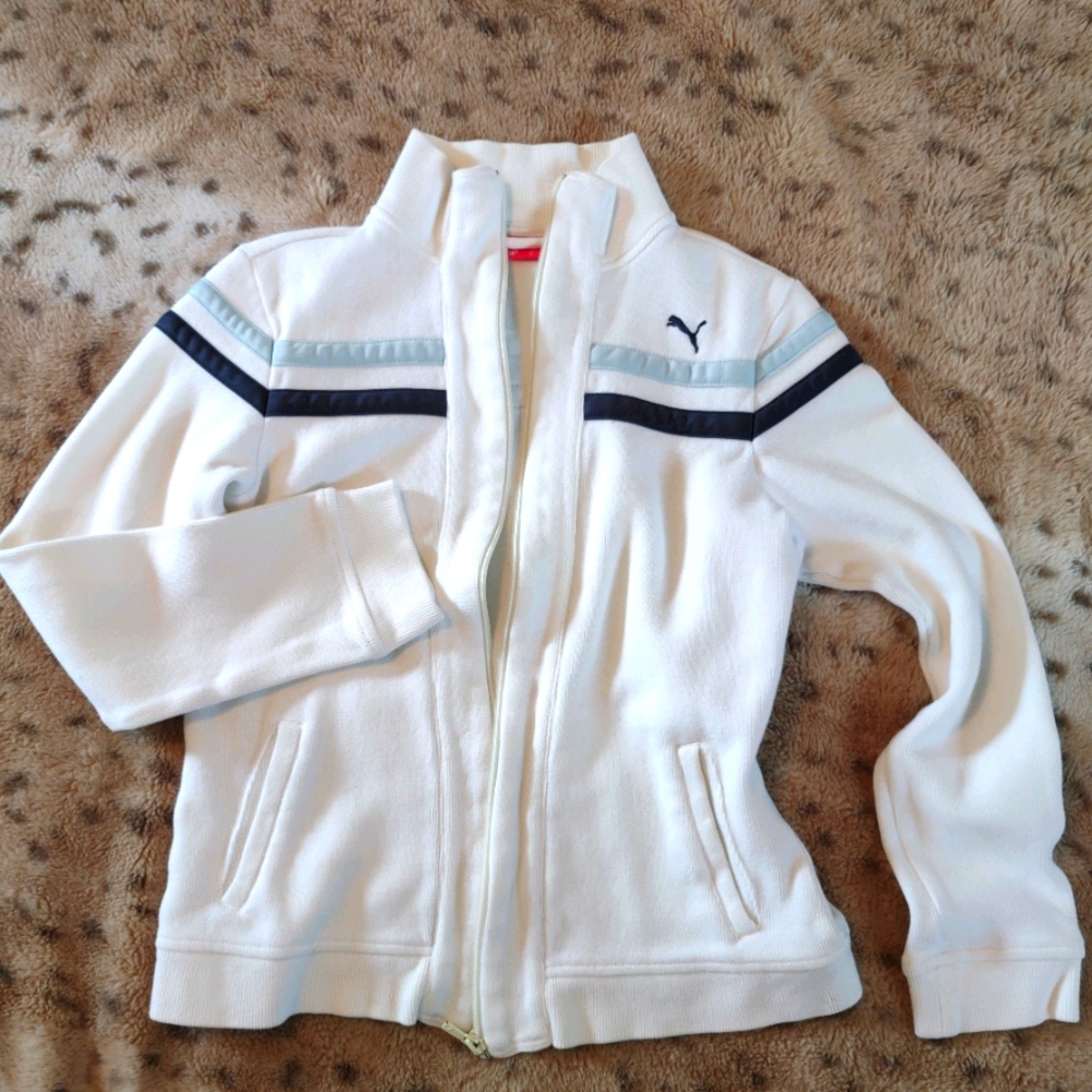 PUMA woman's zip up jacket white